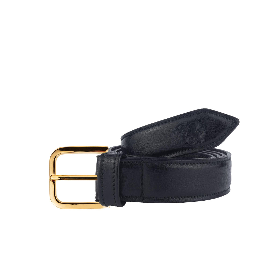 Cintura senza nichel uomo in pelle artigianale Doride#colore_nero