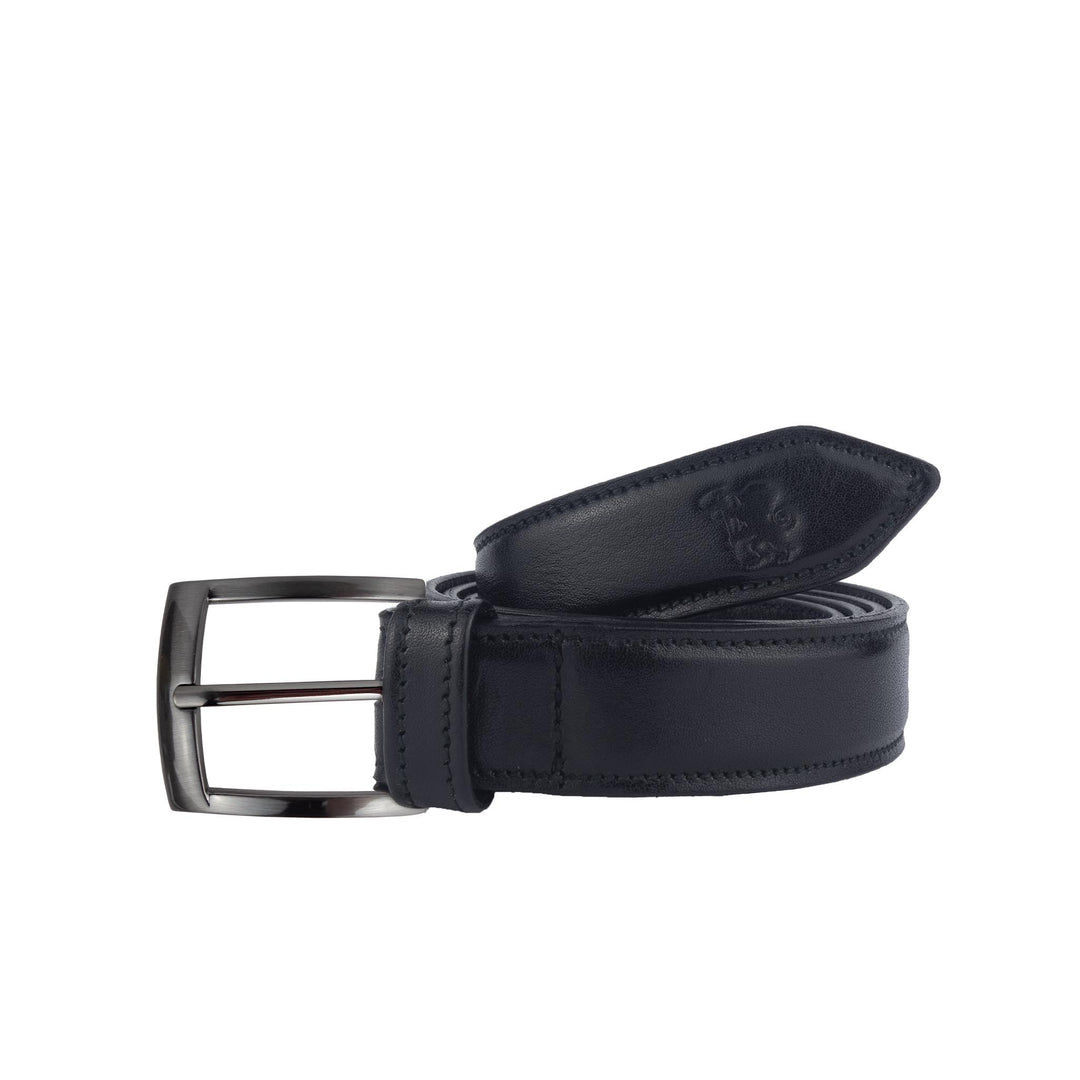 Cintura uomo in pelle artigianale senza nichel Etius#colore_nero