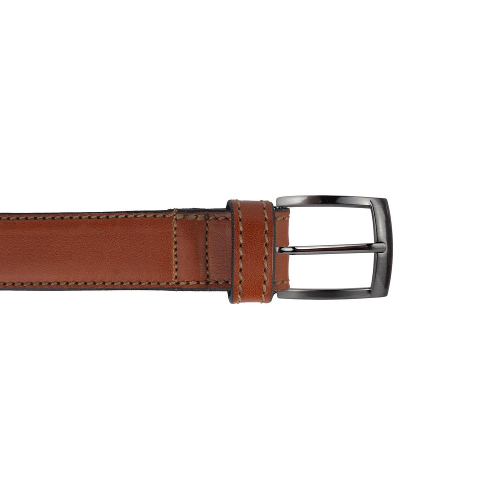 Cintura uomo in pelle artigianale senza nichel Etius#colore_marrone-chiaro