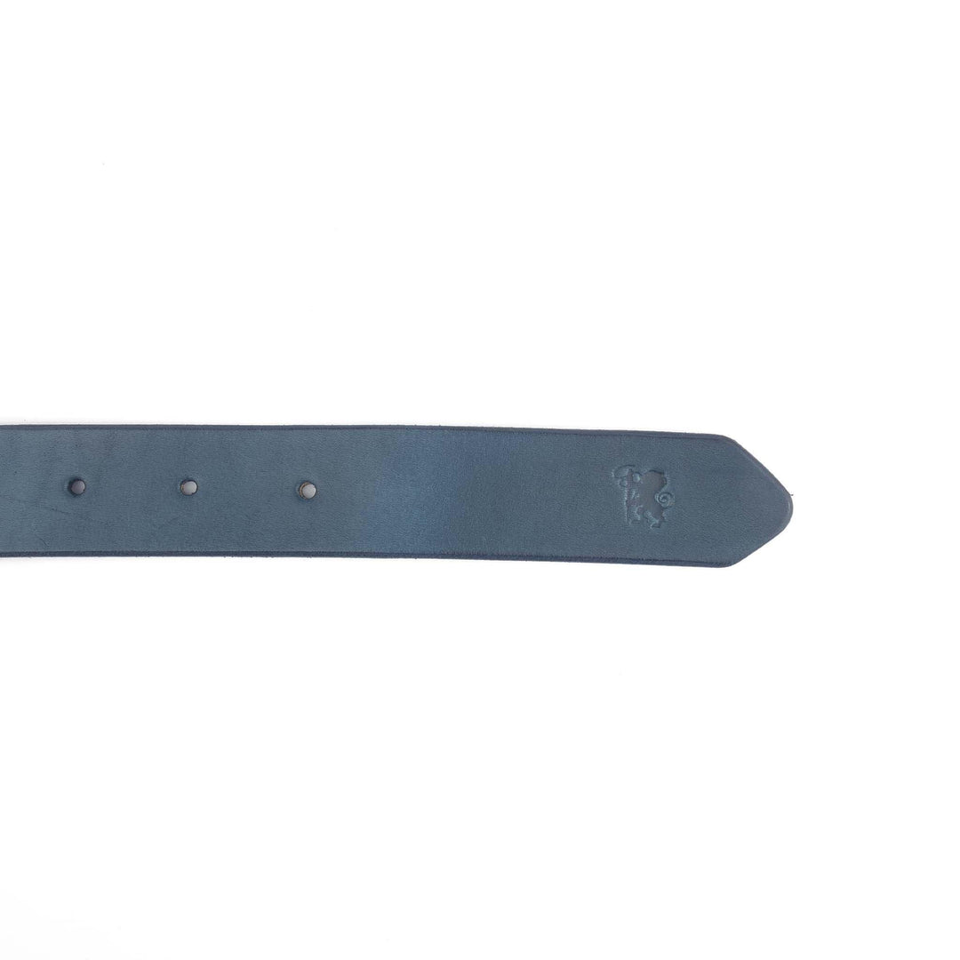 Cintura in cuoio da uomo artigianale Aker #colore_blu