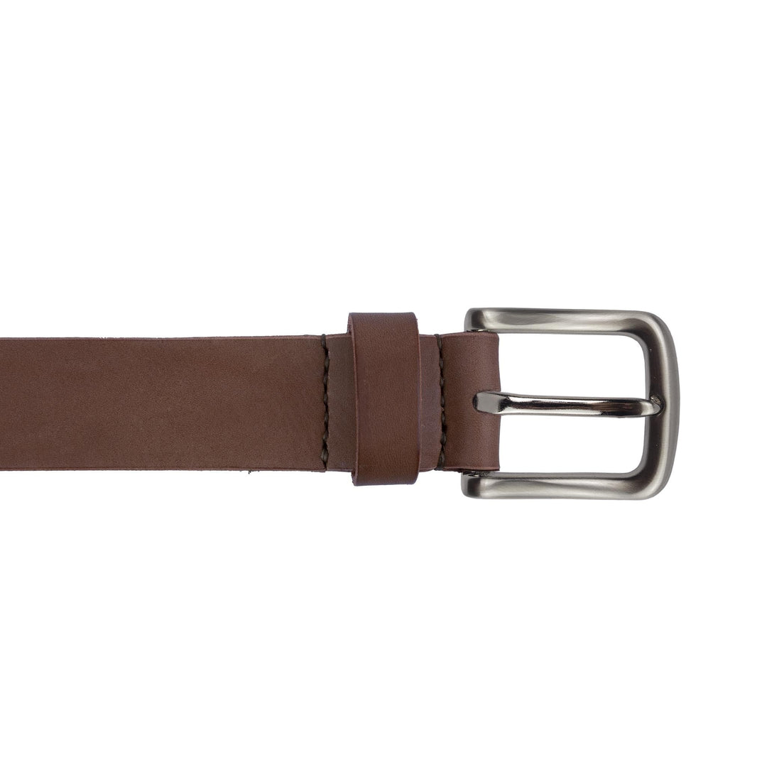 Cintura in cuoio da uomo artigianale Aker #colore_marrone