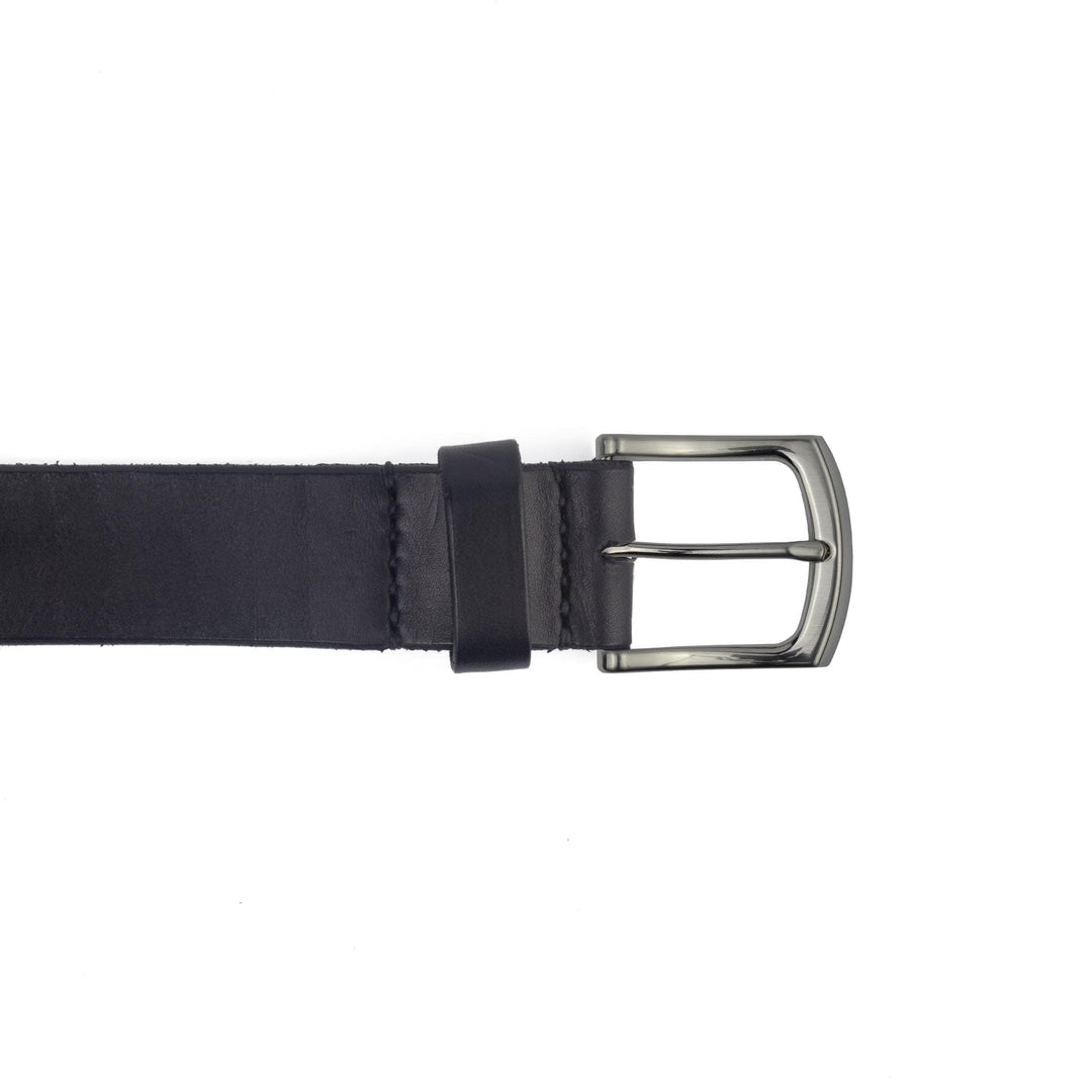 Cintura in cuoio artigianale da uomo Coryum Lucius#colore_nero