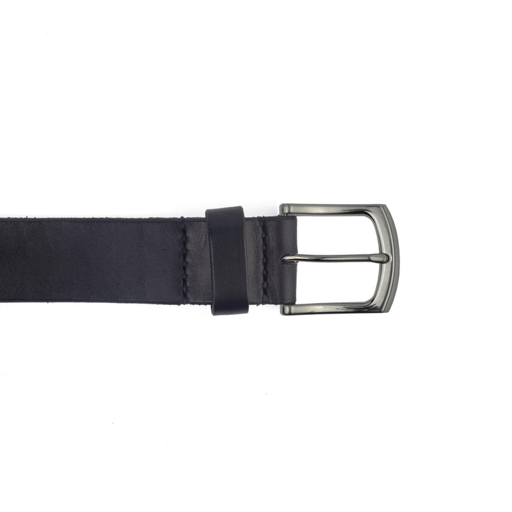 Cintura in cuoio artigianale da uomo Coryum Lucius#colore_nero