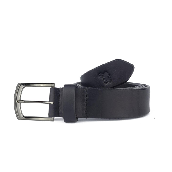 Cintura in cuoio artigianale da uomo Coryum Lucius#colore_nero