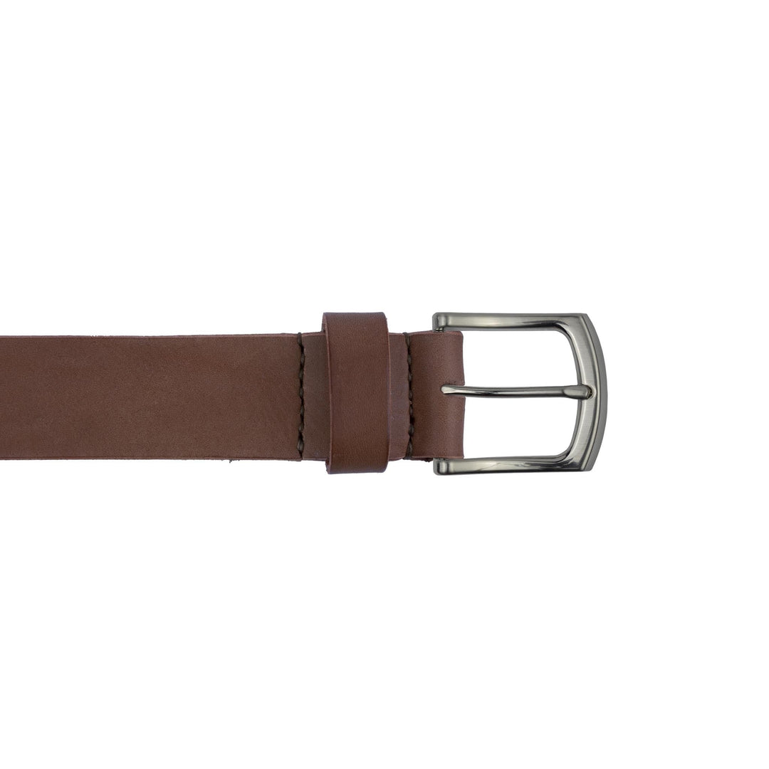 Cintura in cuoio artigianale da uomo Coryum Lucius#colore_marrone