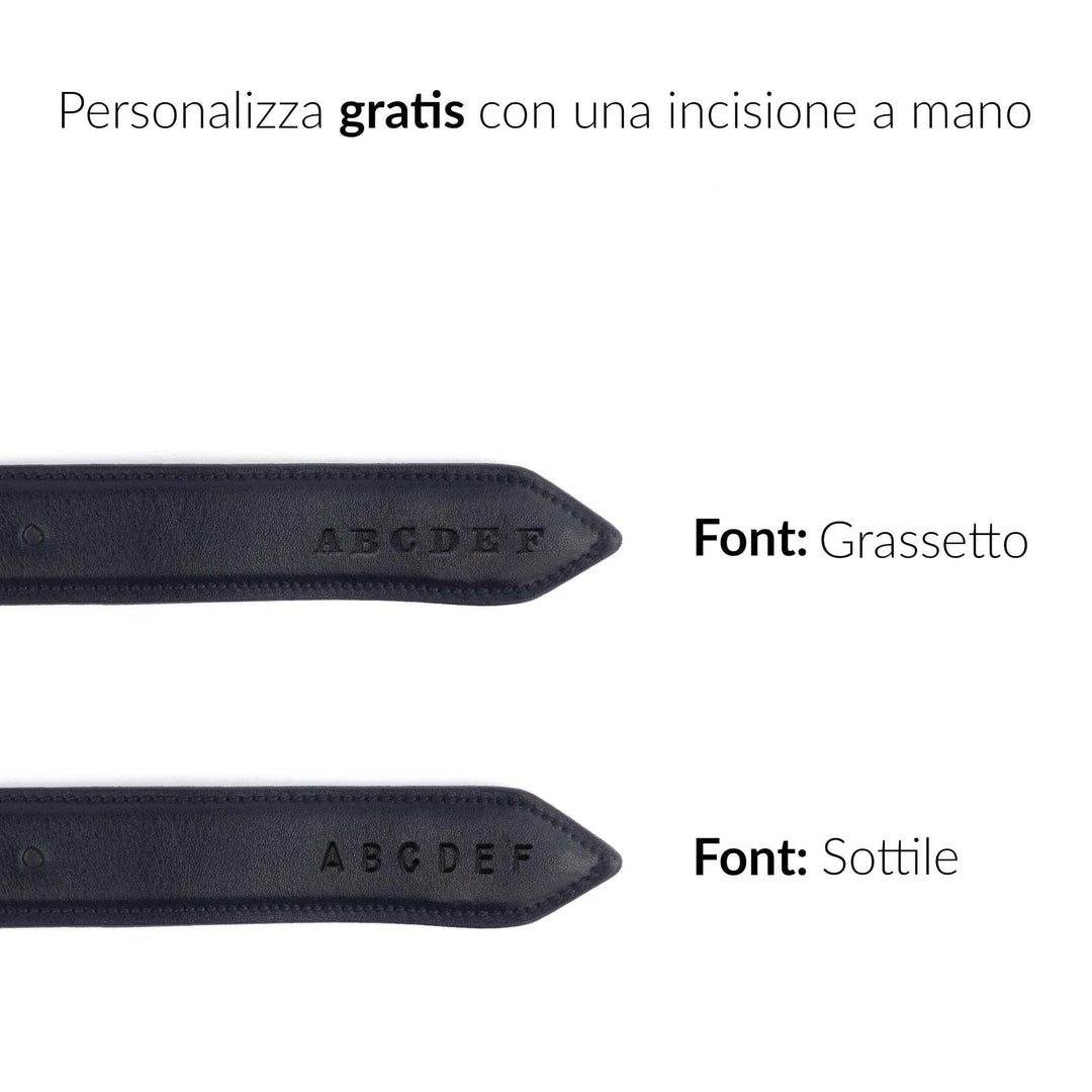 Cintura uomo in pelle artigianale Larth#colore_nero