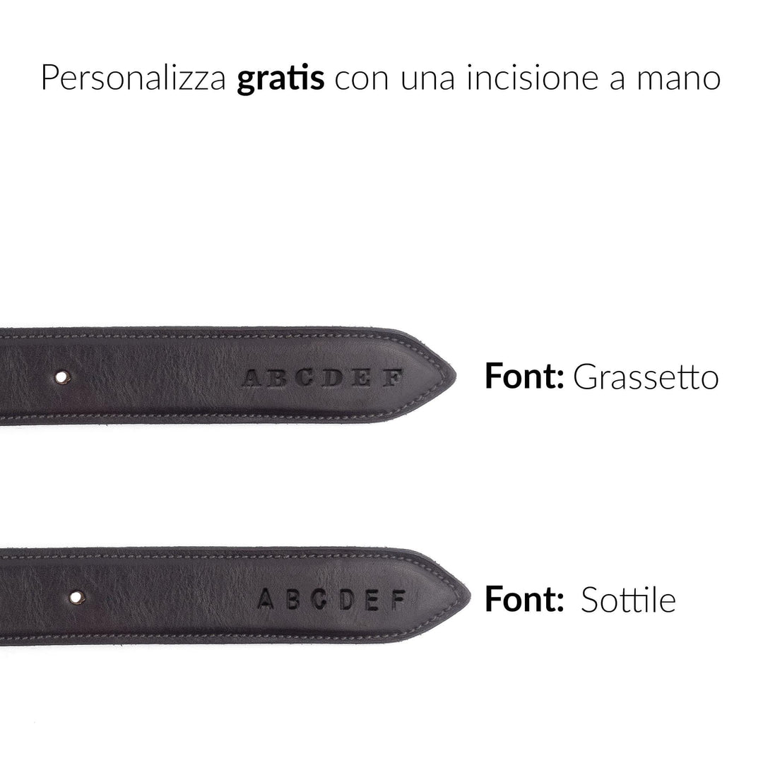 Cintura uomo in pelle artigianale Larth#colore_testa-di-moro