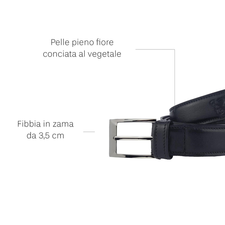 Cintura uomo in pelle artigianale Larth#colore_nero