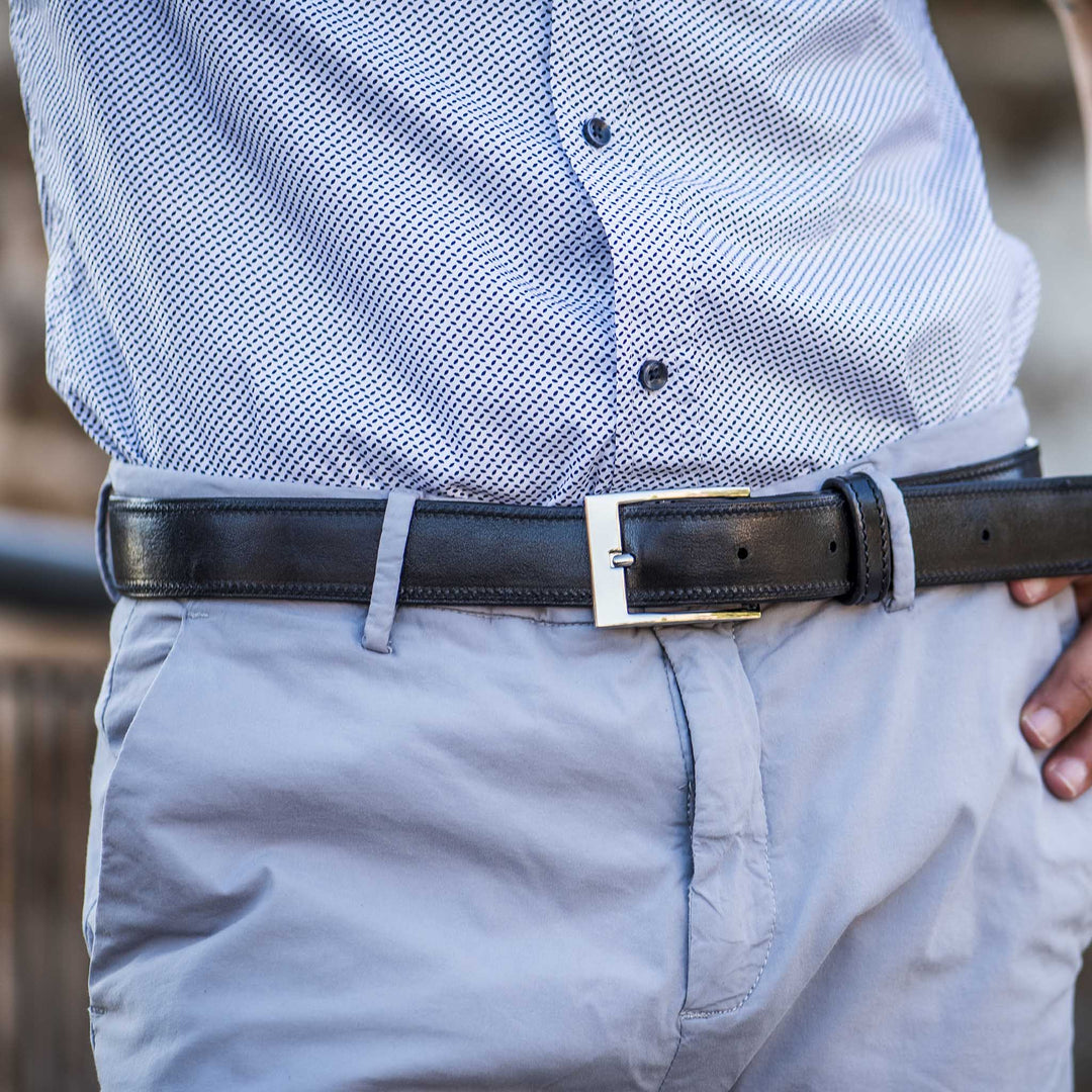 Cintura uomo in pelle artigianale Larth#colore_marrone-chiaro