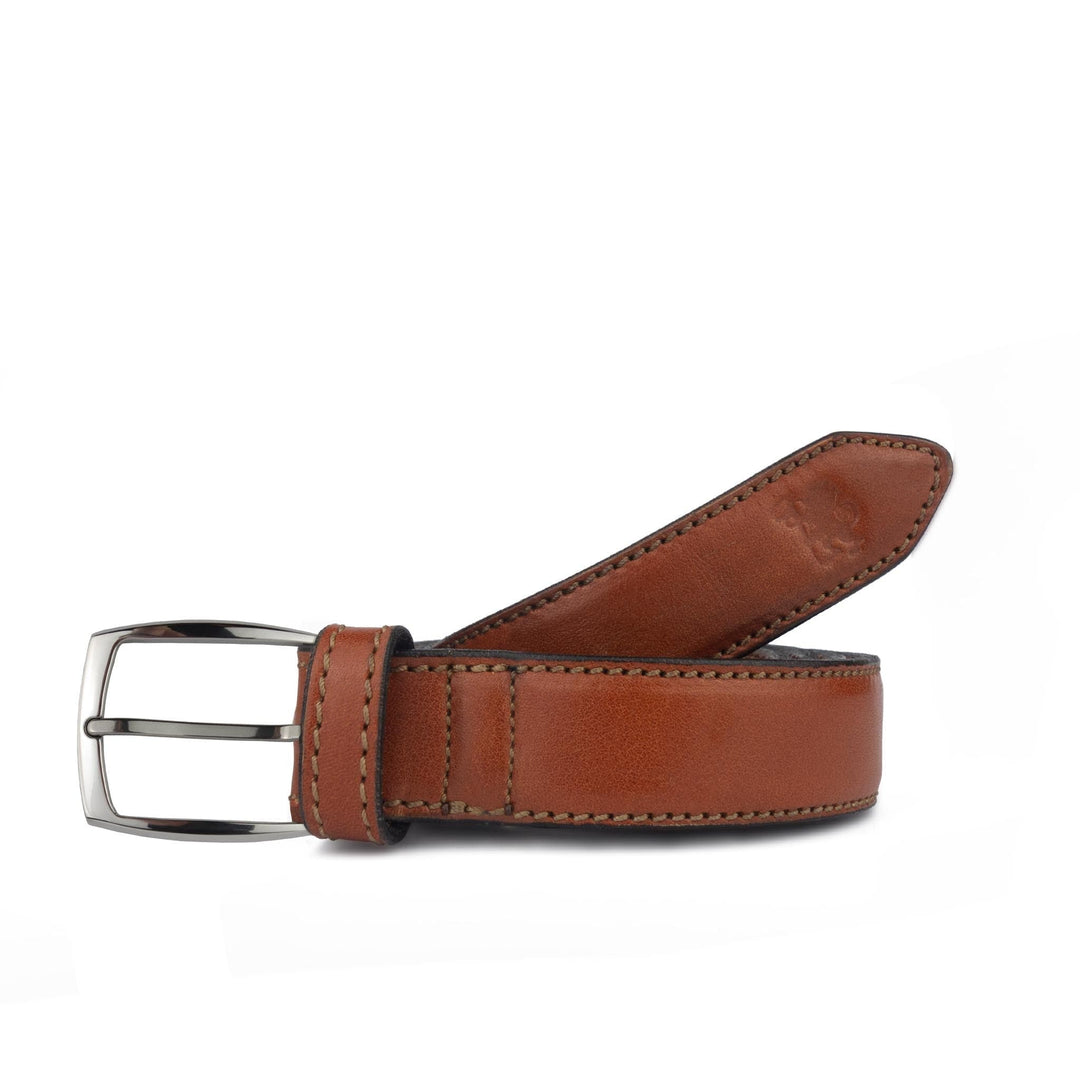 Cintura uomo in pelle artigianale senza nichel Antius#colore_marrone-chiaro
