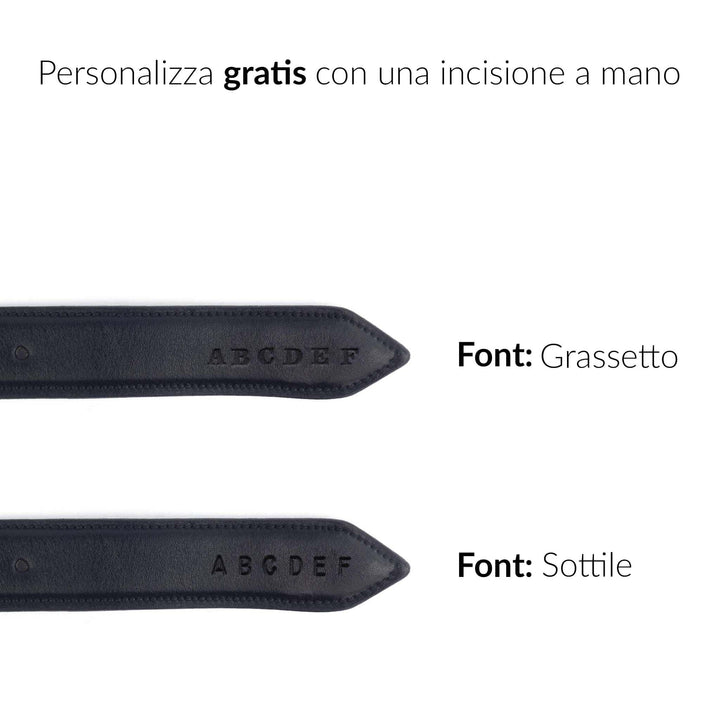 Cintura uomo in pelle artigianale senza nichel Armenius#colore_nero