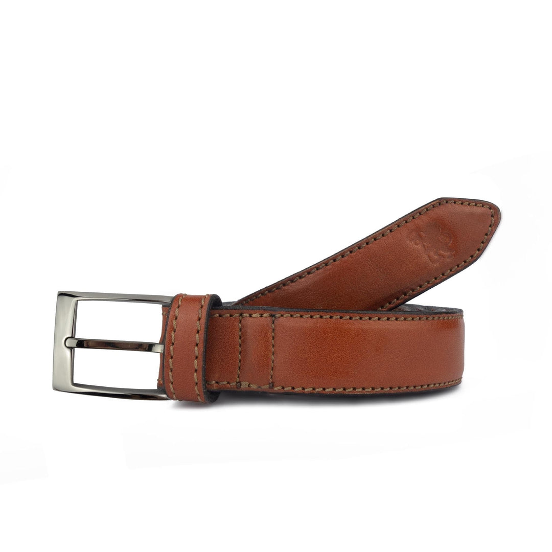 Marrone chiaro / 105 Cintura in pelle Elvius senza nichel