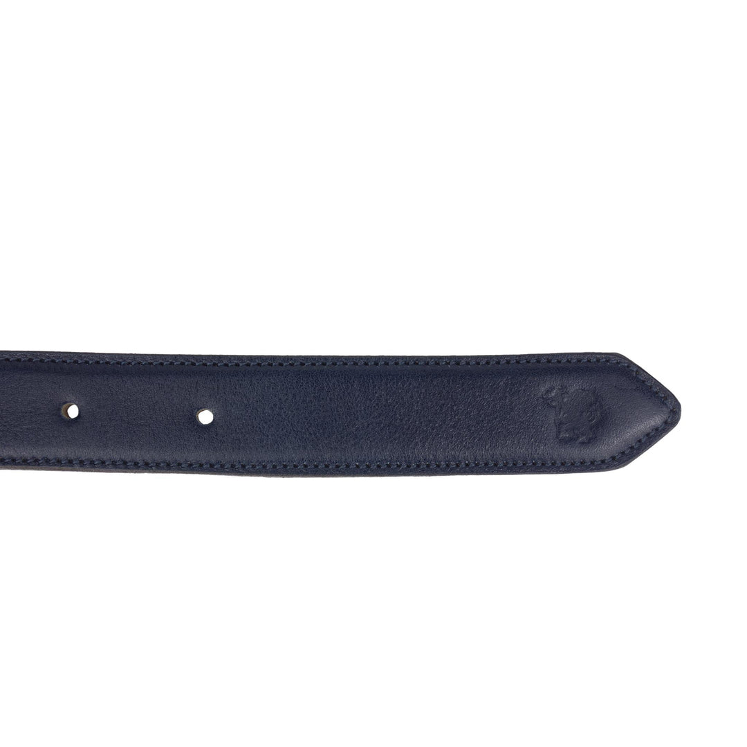 Cintura uomo in pelle artigianale senza nichel Marcus#colore_blu